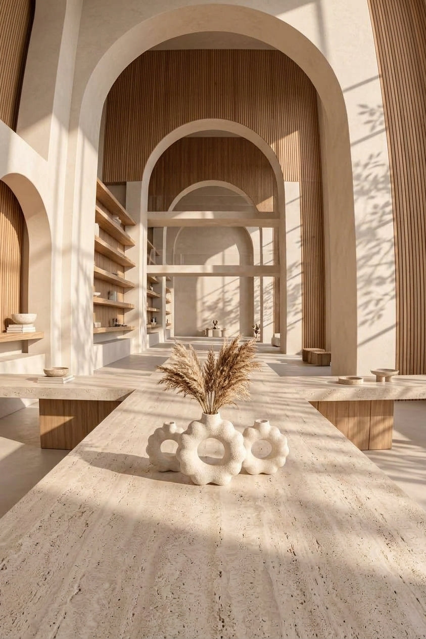 3'lü Çiçek Form Dekoratif Vazo Seti – 3D Baskı PLA Bioplastik, Japandi Wabi Sabi Dekor