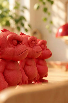 Huysuz Maymun Dekoratif Biblo – 3D Baskı PLA Figür 15 cm