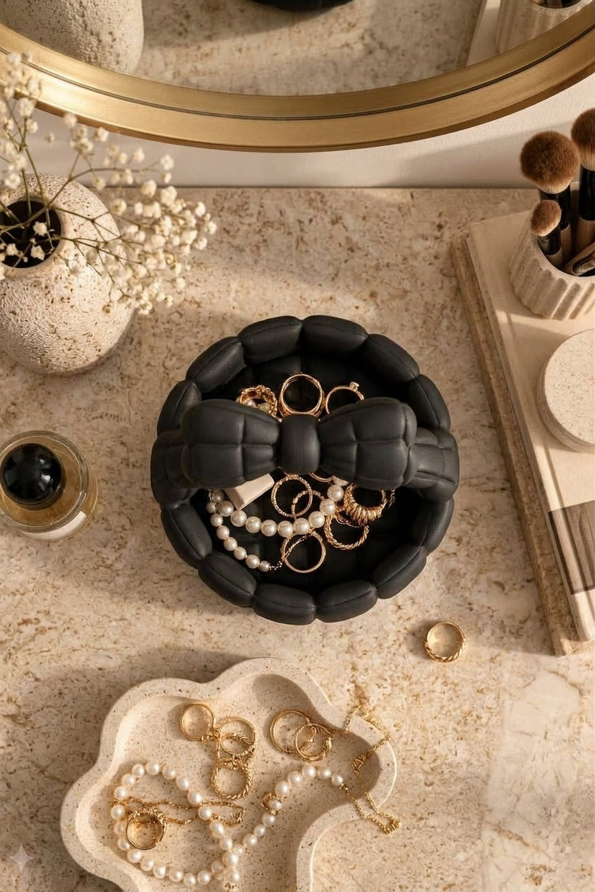 Kurdele Dekoratif Sunumluk – Lokumluk, Takı Organizeri, 3D Baskı PLA 13×14 cm