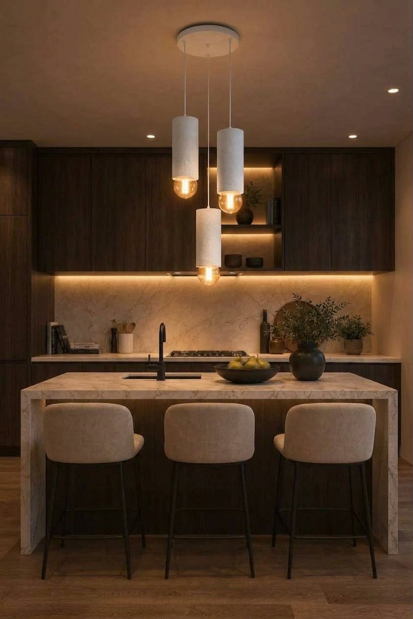 Linea Trio 3'lü Silindir Sarkıt Avize – 3D Baskı PLA, E27