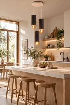 Linea Trio 3'lü Silindir Sarkıt Avize – 3D Baskı PLA, E27