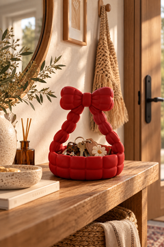 Kurdele Dekoratif Sunumluk – Lokumluk, Takı Organizeri, 3D Baskı PLA 13×14 cm