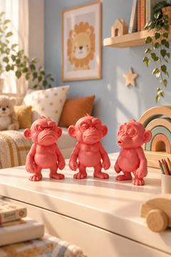 Huysuz Maymun Dekoratif Biblo – 3D Baskı PLA Figür 15 cm
