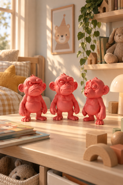 Huysuz Maymun Dekoratif Biblo – 3D Baskı PLA Figür 15 cm